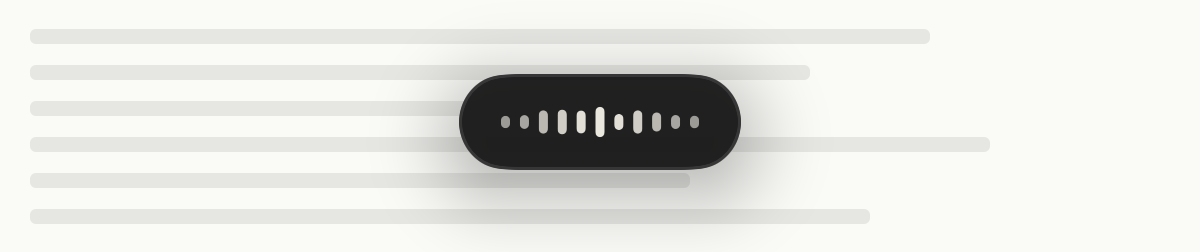 The Saywind pill, a small dark capsule with a moving sound wave, over a document.